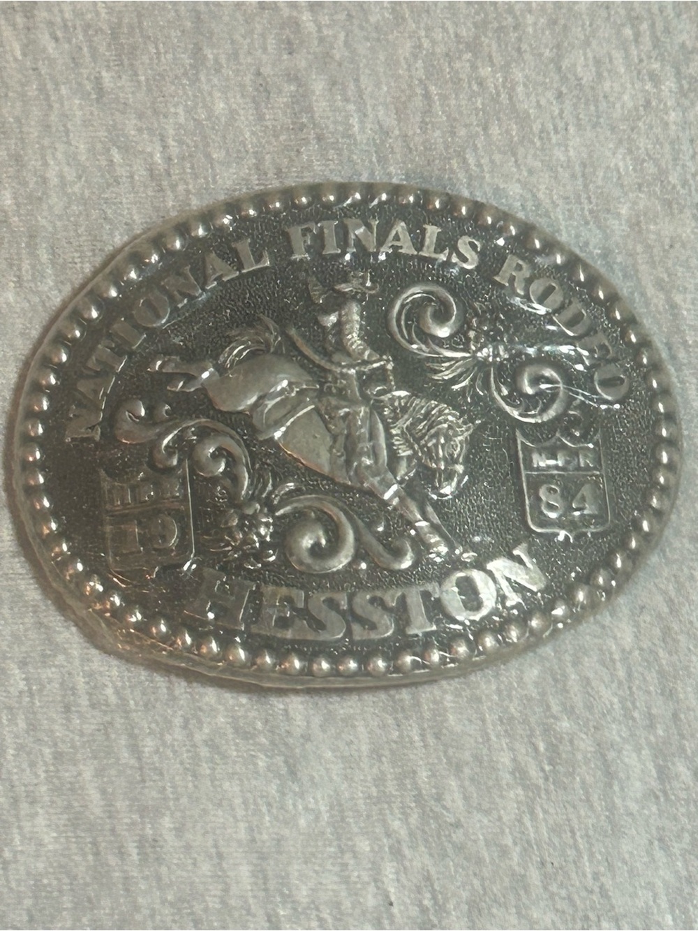 Hesston western Rodeo Buckle 1984